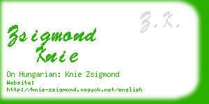 zsigmond knie business card